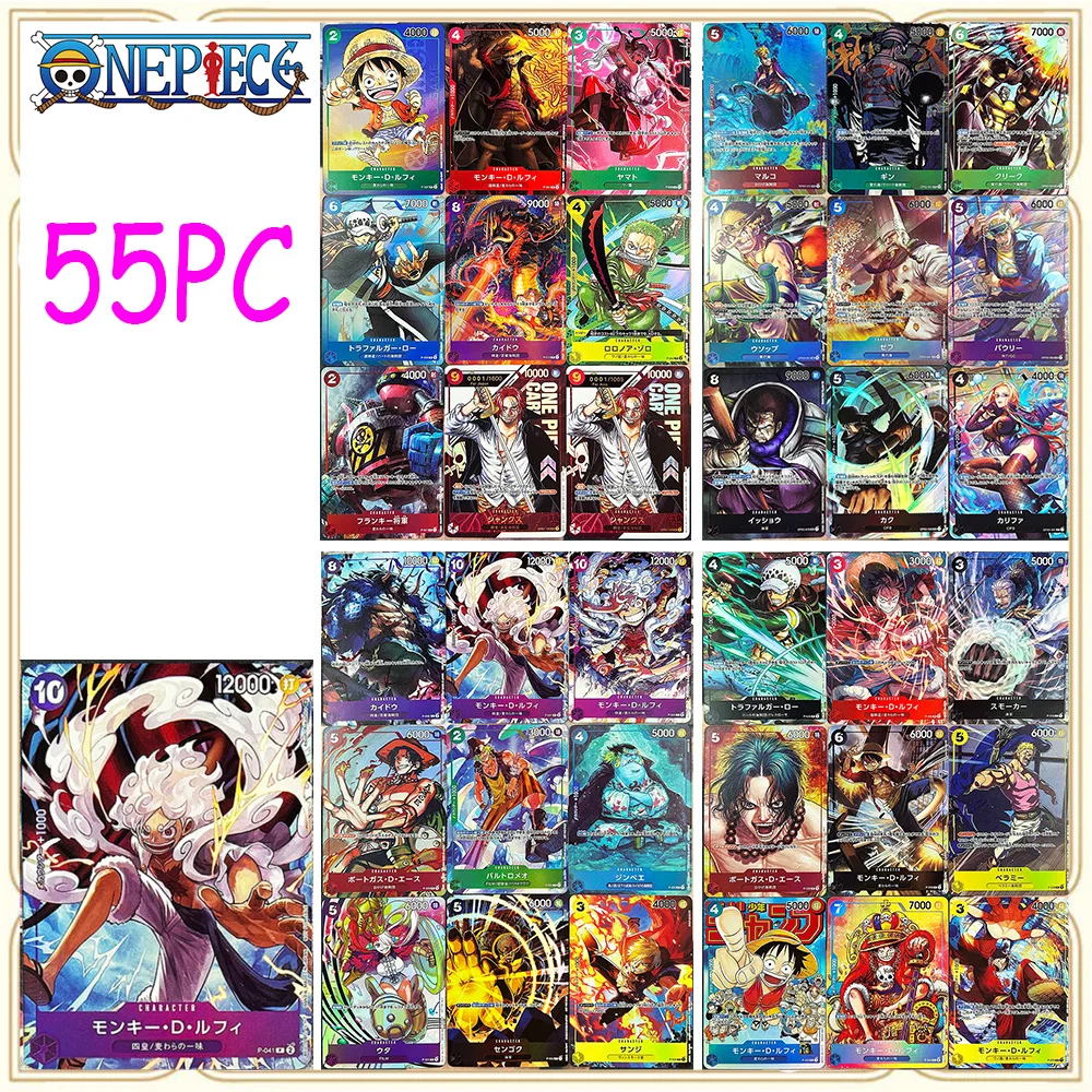 Anime One Piece DIY ACG Boys Battle Game Toys Ace Roronoa Zoro Luffy Uta Nami Collectible Card Christmas Birthday Present