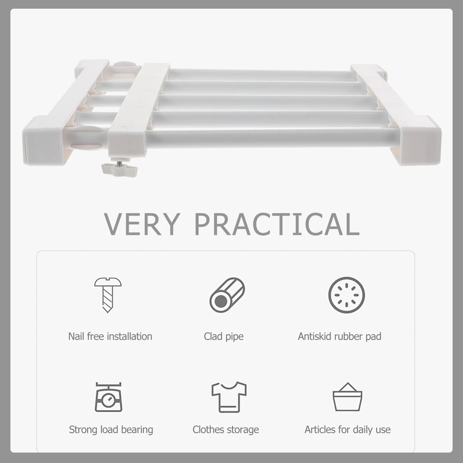 

Retractable Layered Partition 30 40cm White Wardrobe Storage Bracket Nail free Shelf Closet ganizer HomeAccessory SpaceSaving