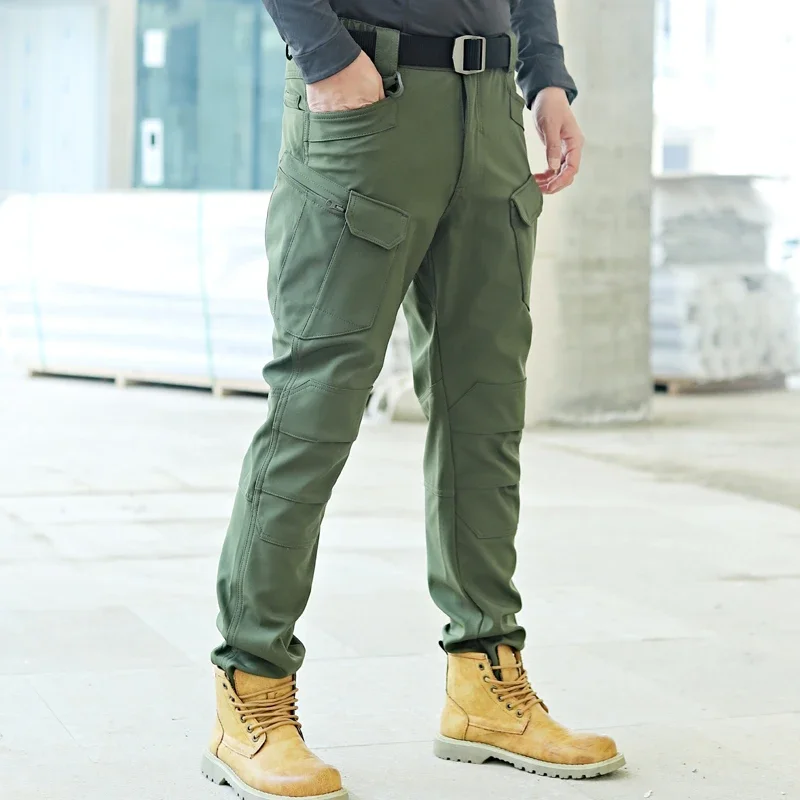 

Tactical pants ix7 waterproof spring and autumn fan consul color pants men's army slim fit fan work pants