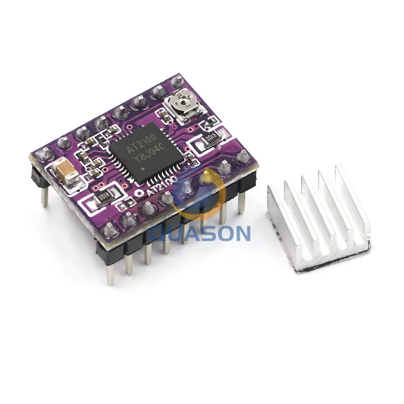 AT2100 Stepstick Stepper Motor Driver Module instead TMC2100 TMC2208 With Heat Sink Super Silent For 3D Printing Motherboard