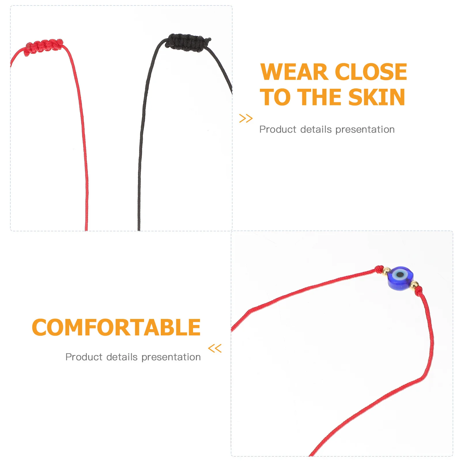 

4Pcs Woven Evil Eye Bracelet Adjustable Braided Rope Design Stylish Unisex Accessory Daily Wear Trendy