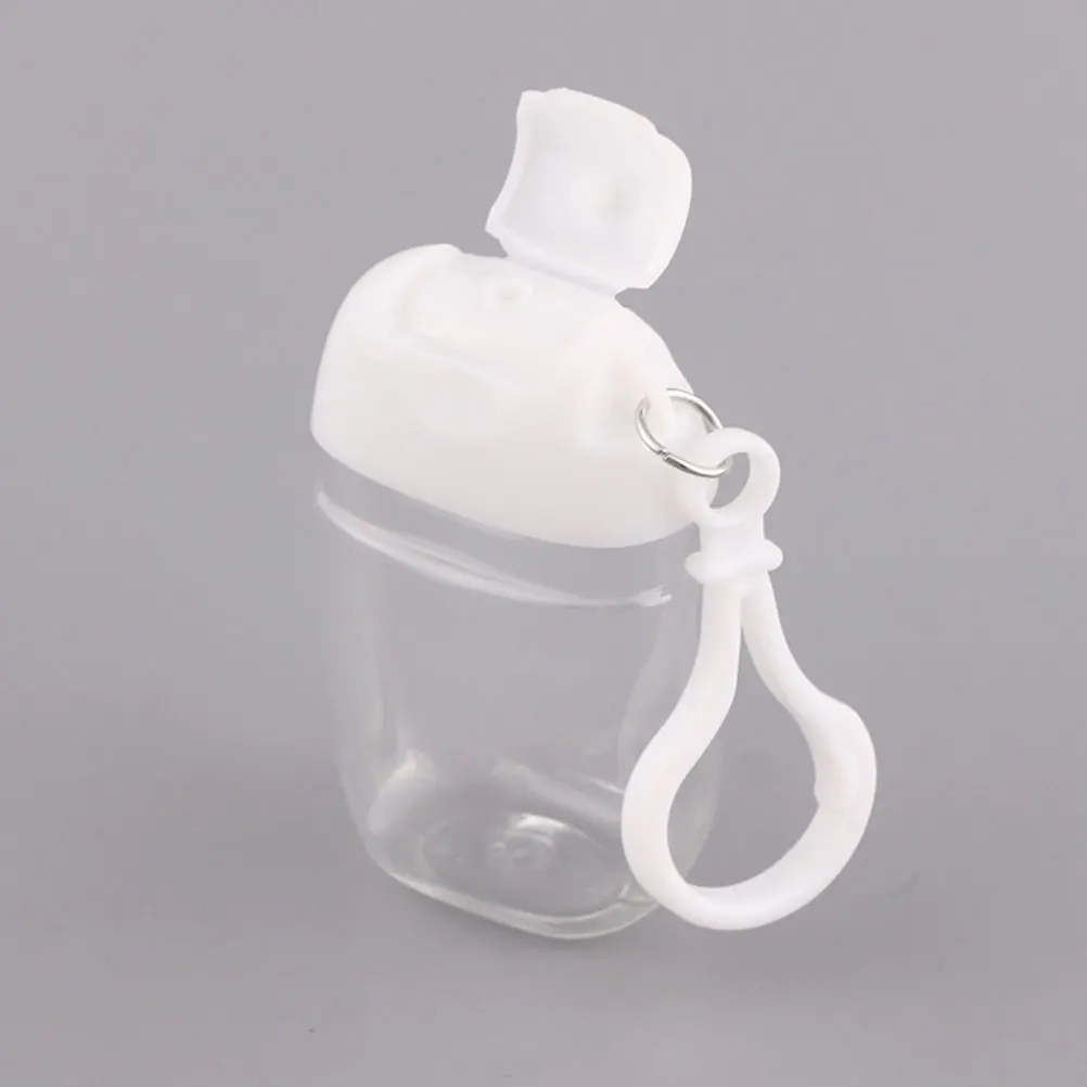 

9pcs 30ml Travel Bottles Clear Refillable Toiletries Bottles Portable Hand Lotion Hook Keychain Leakproof