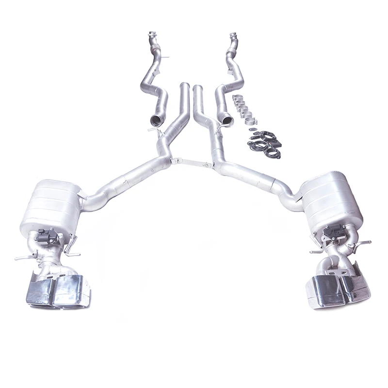 GFC Catback Silencieux d'échappement pour 2010-2017 AMG GLS63 C218 5.5T, système d'échappement de valve électrique de voiture en acier inoxydable 304