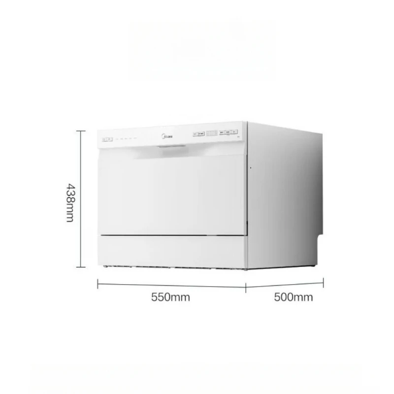 Midea 220V Dishwasher Countertop Installation-free M30 Dual-use 85℃ Hot Air Drying 6 Capacity Small Dishwasher