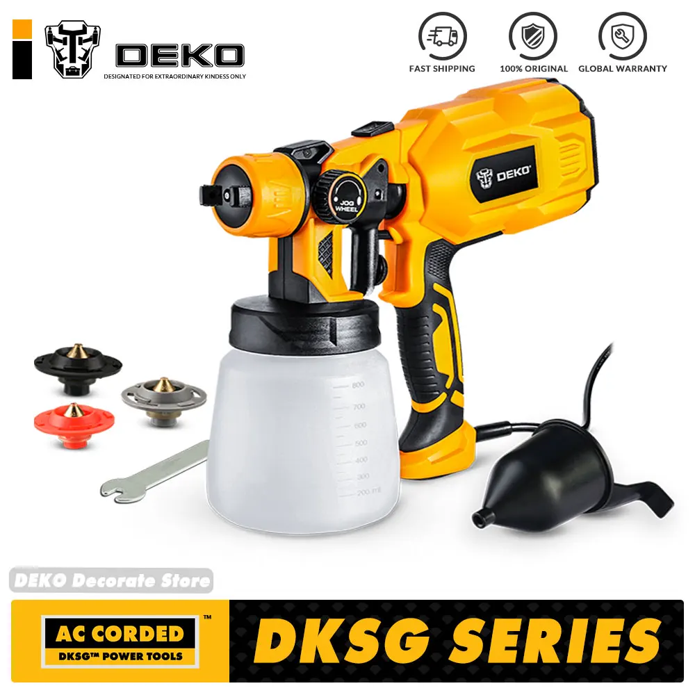 

HVLP 800 ML & 3 NOZZLES HIGH POWER ELECTRIC PAINT SPRAYER PAINT GUN PNEUMATIC GUN AIR BRUSH HOME DIY DEKO DKSG SERIES