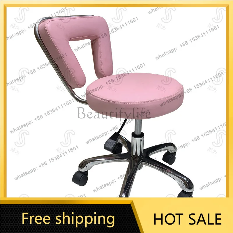 Factory Direct Sales Saddle Chair Pulley High Stool Lifting Rotary Backrest Large Work Stool