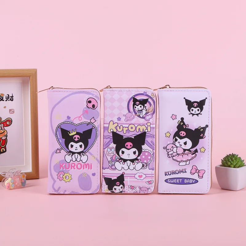 6pcs/lot Sanrio Kawaii Kuromi Pencil Case Cute PU Pencil Box Stationery Pen Bag Stationery School Supplies