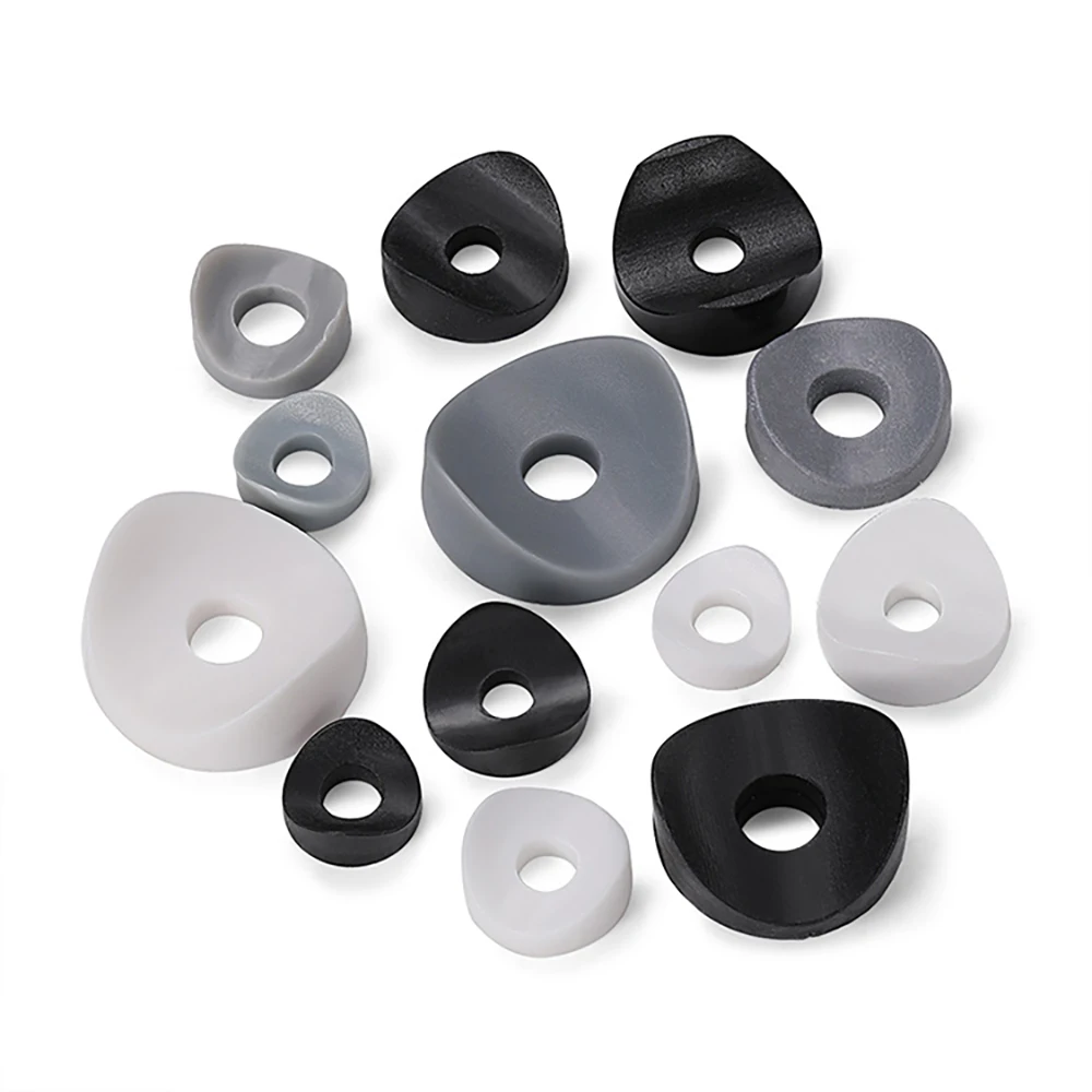 Duckbill Spacer ID5-15mm Black Plastic Round Washer Hole Plug Gasket Dust Seal End Cover Cap Curved Spacer For Pipe Furniture image 5