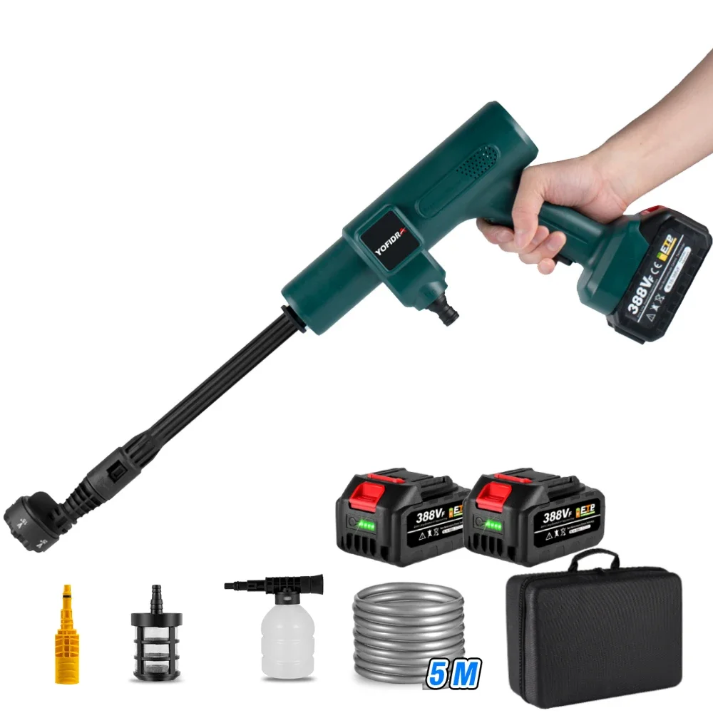 3500W 200Bar Brushless Water 6-in-1 Nozzles Car Floor High-pressure Cleaning Garden Irrigation for Makita 18V Battery