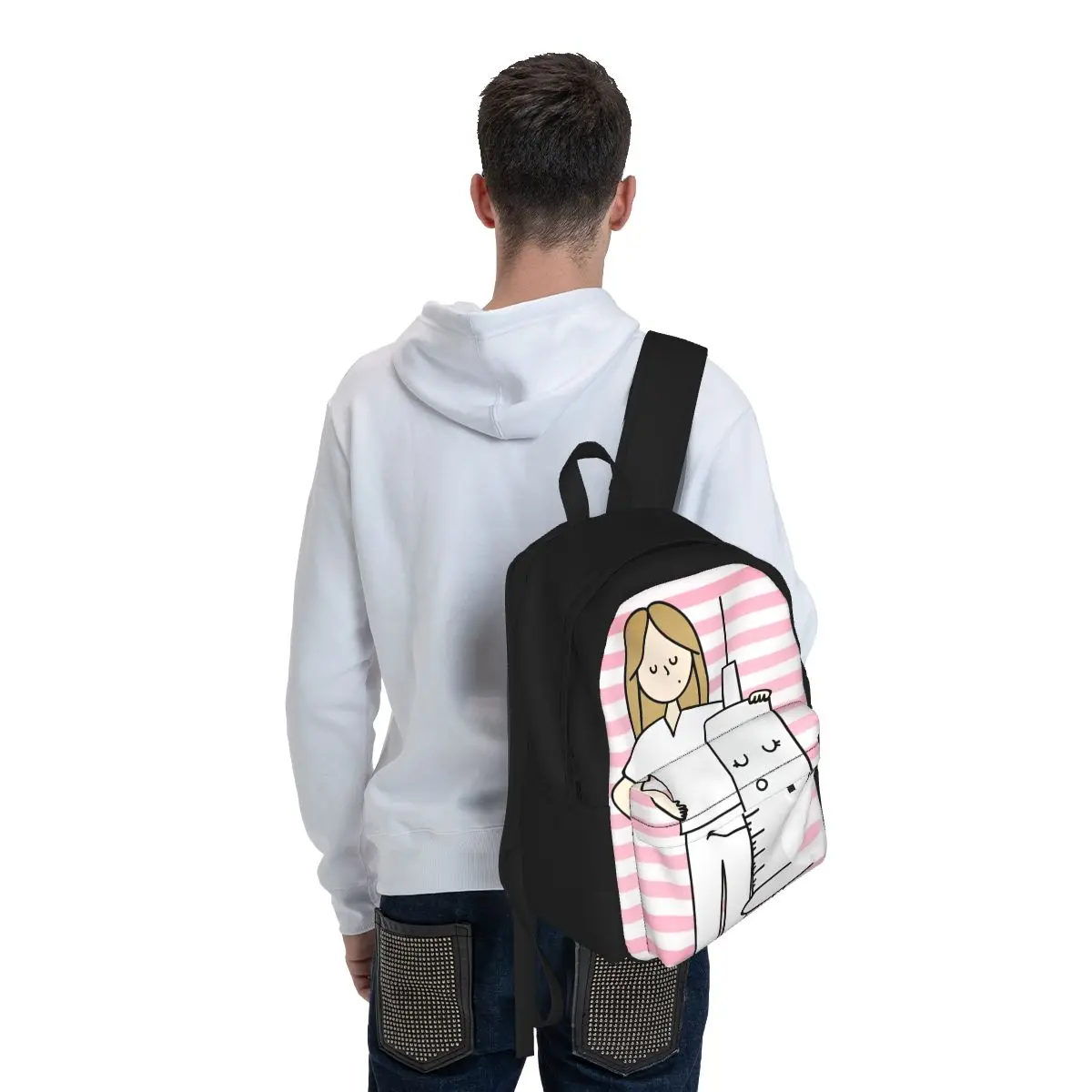 Enfermeras Cartoon Backpack para crianças, bolsa de escola, médico, enfermeira, médico, laptop, ombro, meninos, meninas, mulheres