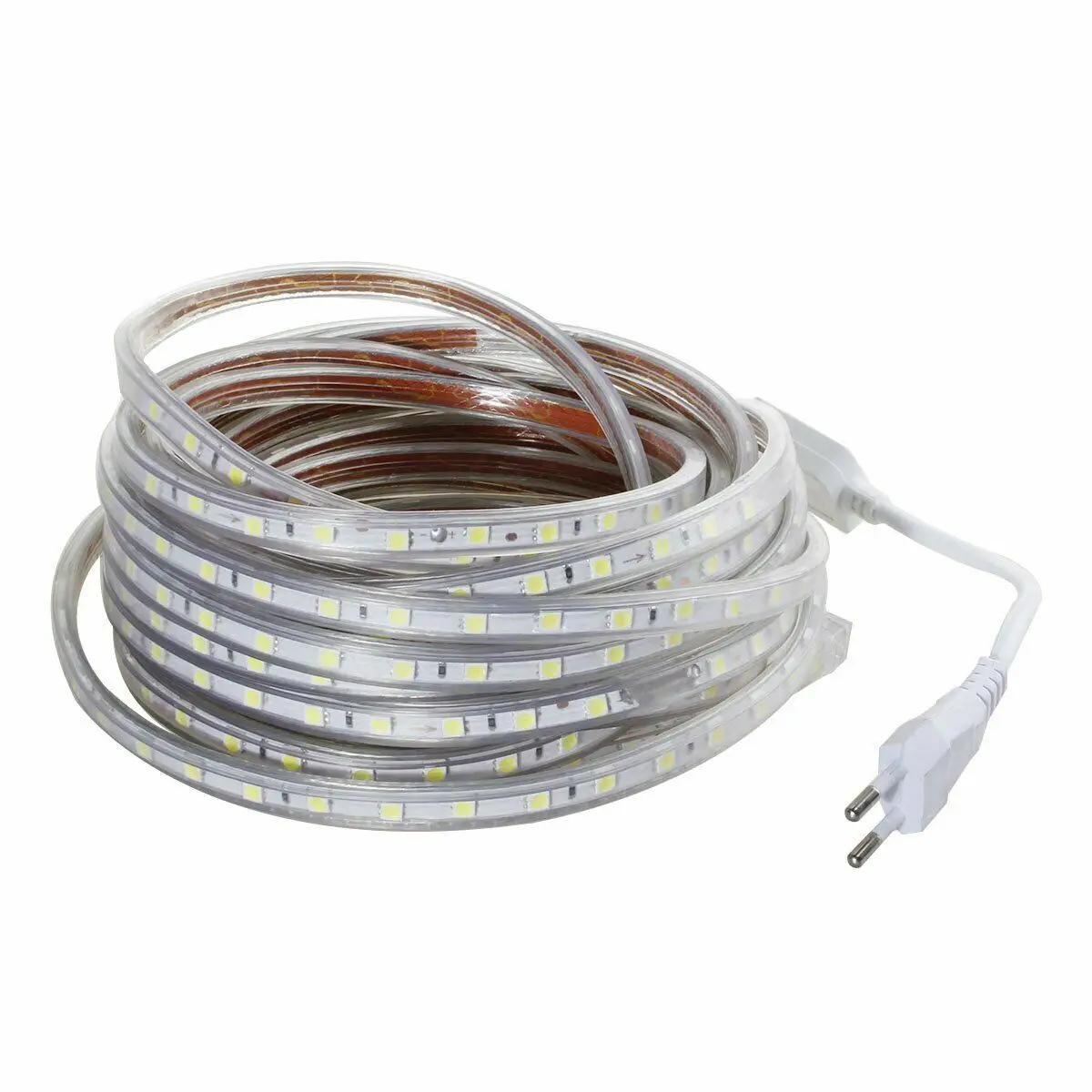 Tira de luces Led de 220 V, cinta Flexible SMD 220, 5050, 1M, 5M, 10M, 15M, 20M, resistente al agua IP67, regulable, 220 V, blanco cálido