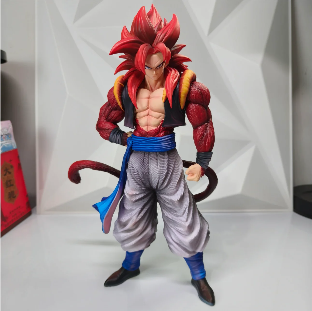

Hot 30cm Dragon Ball Anime Figure Np Super Saiyan Ss4 Gogeta Desktop Computer Ornaments Trendy Christmas Xmas Gifts