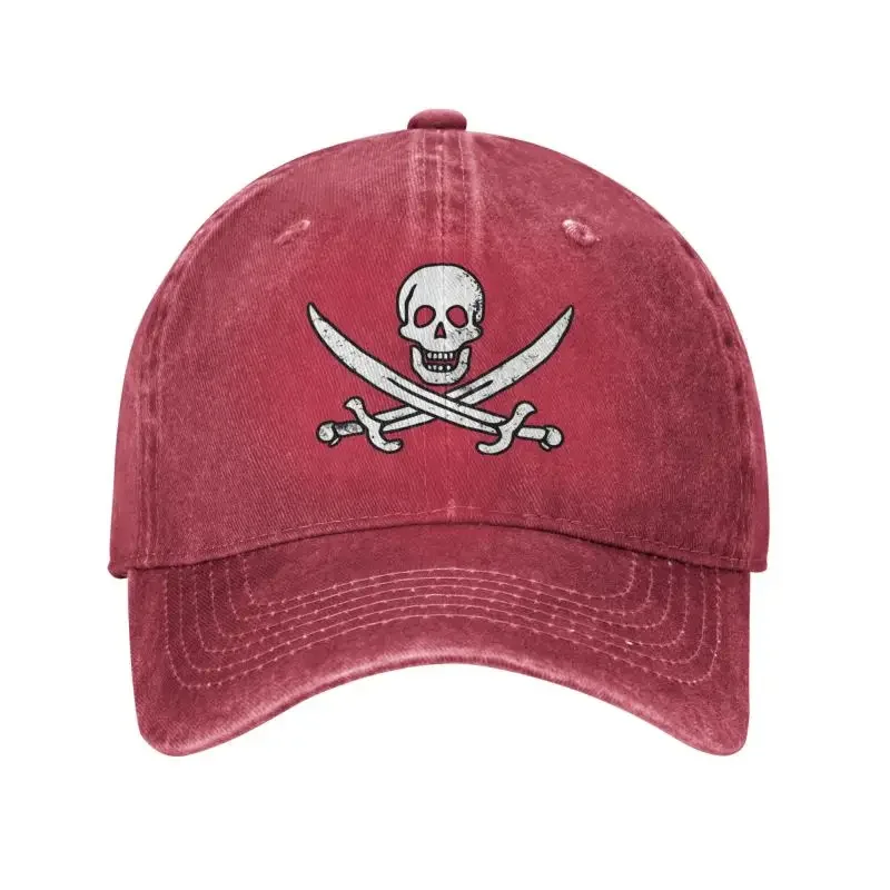 Custom Cotton Jolly Roger Skull And Cross Bones Baseball Cap Outdoor Men Women's Adjustable Dad Hat