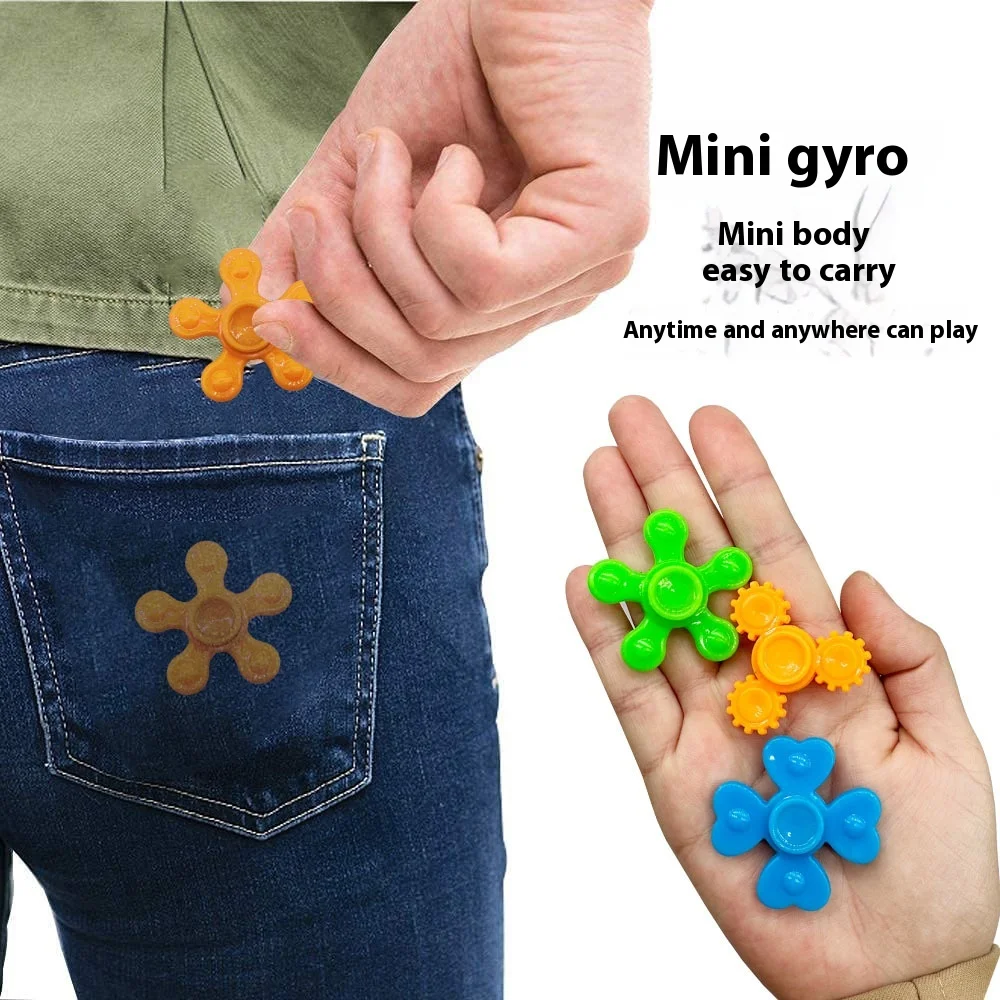 25PCS Für Kinder Jungen Mädchen Zufällig Mini Finger Gyro Spielzeug Fidget Spinner Sensorischen Stress Spielzeug Hand Spinner Party Gefälligkeiten geschenke