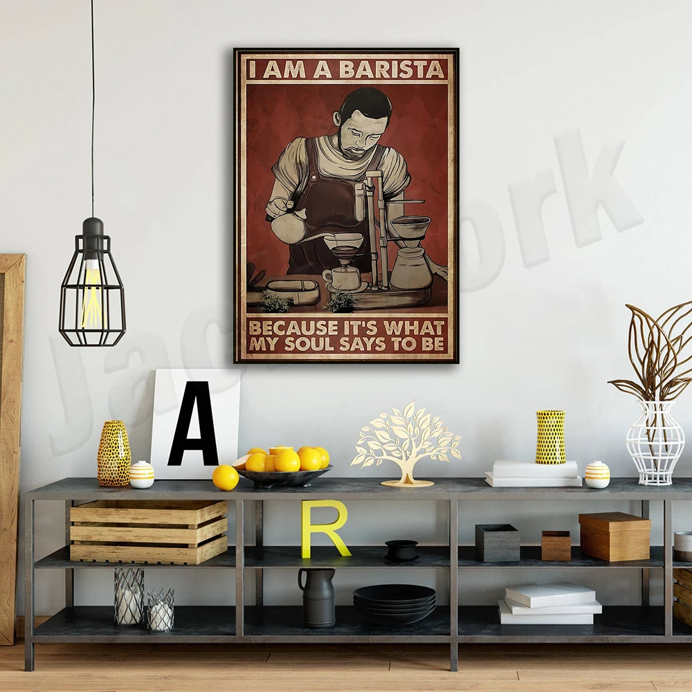 نادل روحي يقول أن تكون باريستا ملصق قماش اللوحة طباعة جدارية الفن غرفة المعيشة ديكور غرفة نوم