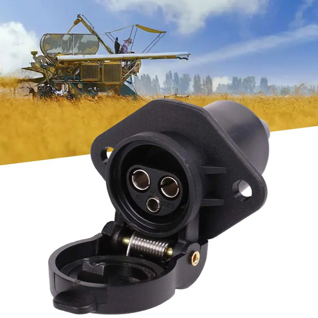 12V Plug Socket Trailer Connector Adapter for Agricultural Truck Boat Parts