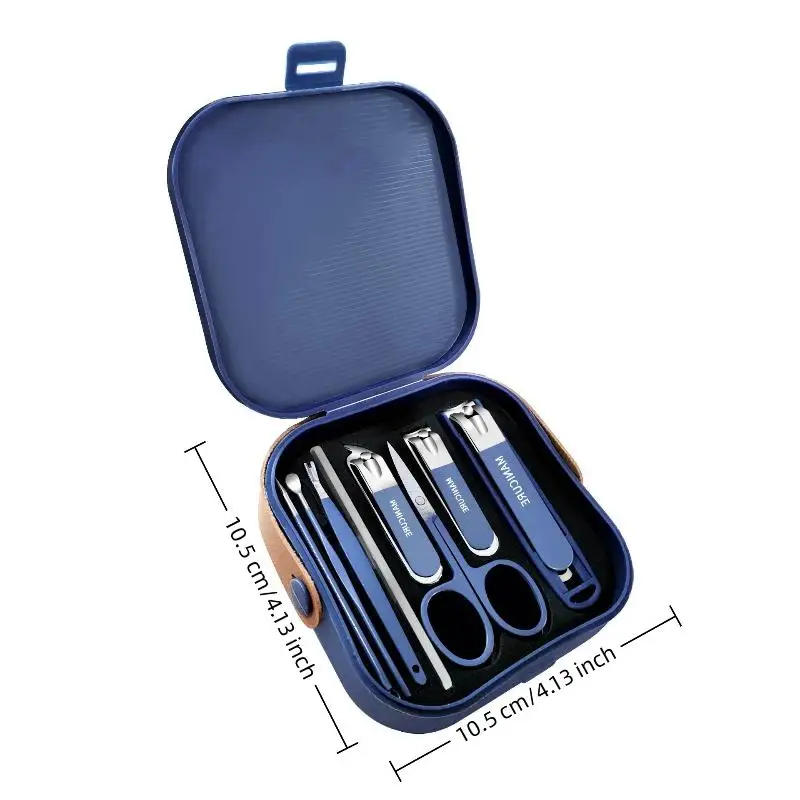 5/8-teiliges Handliches Anti-Spritz Nagelpflegeset Nagelscheren-Set Tragbare Pflegebox Maniküre-Schönheitswerkzeuge – Detail 7