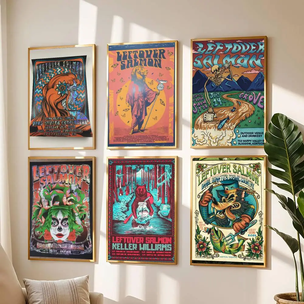 band L-Leftover Salmon-N Poster Modern Wall Decal for Living Room Cafe Office Bar and Bedroom