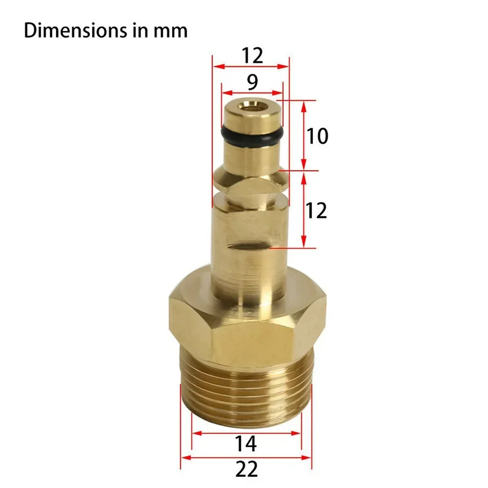 M22 male For Karcher K-series connection adapter High Pressure Washer brass garden hose Pipe Gold Quick Convert Tool Irrigation