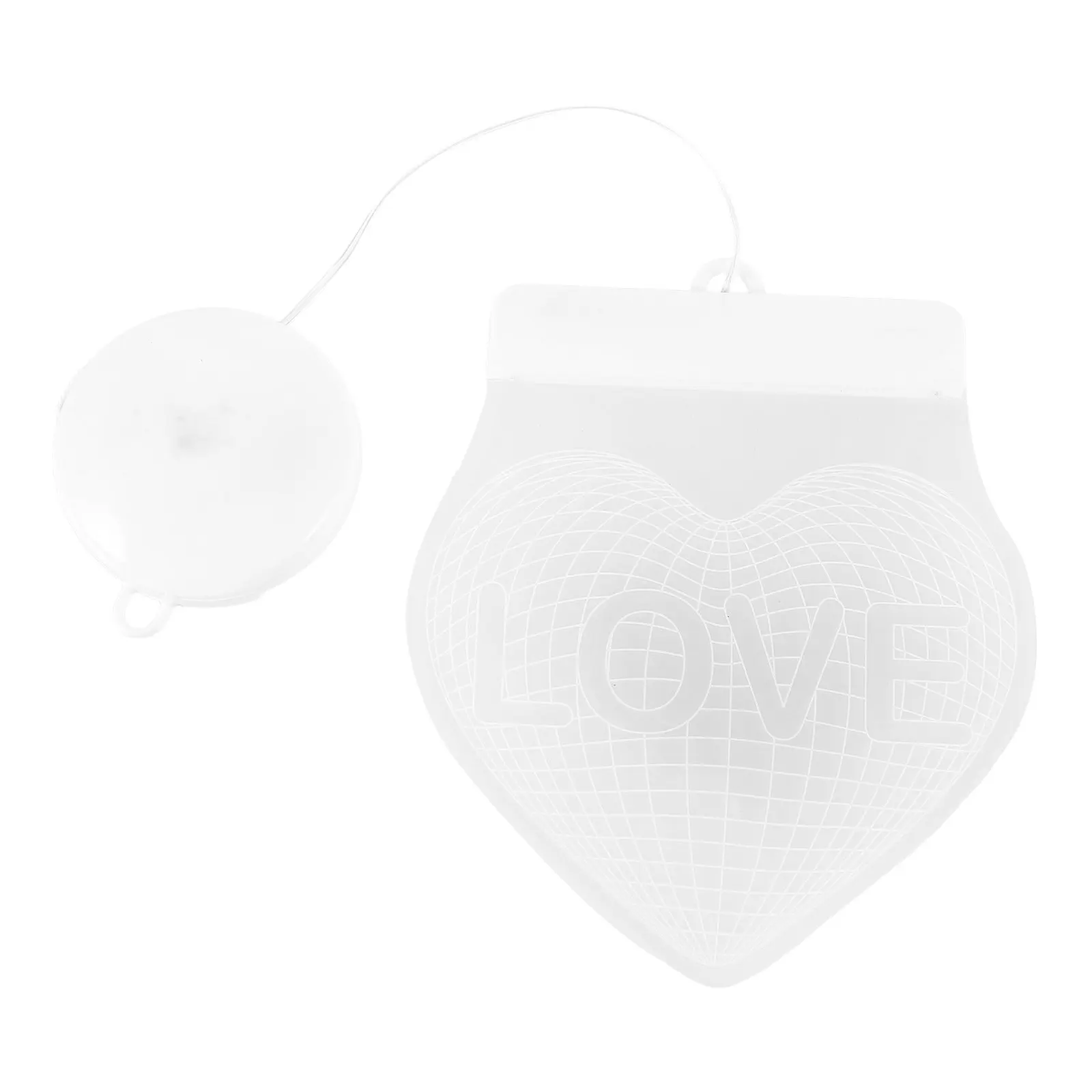 Romantic Heart Shaped Creative Suction Cup Hanging Light Decorative Night Light Window Decorations Valentines Day Wedding