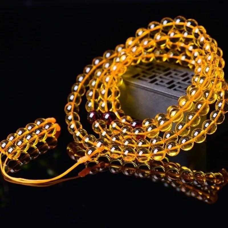 

Amber Beeswax Pendant, Buddha Bead 108 Bracelet, Amber Pendant, Men's and Women's Sweater Chain.