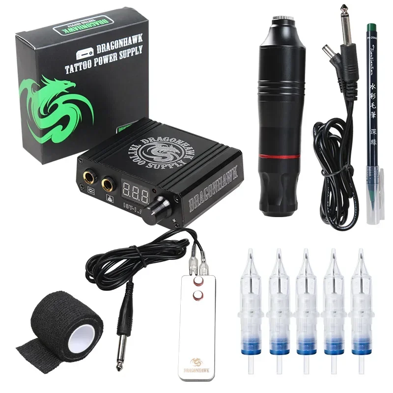 Wholesale Tattoo Supplies Dragonhawk Tattoo Pen Kits Professional Tattoo Gun Kits