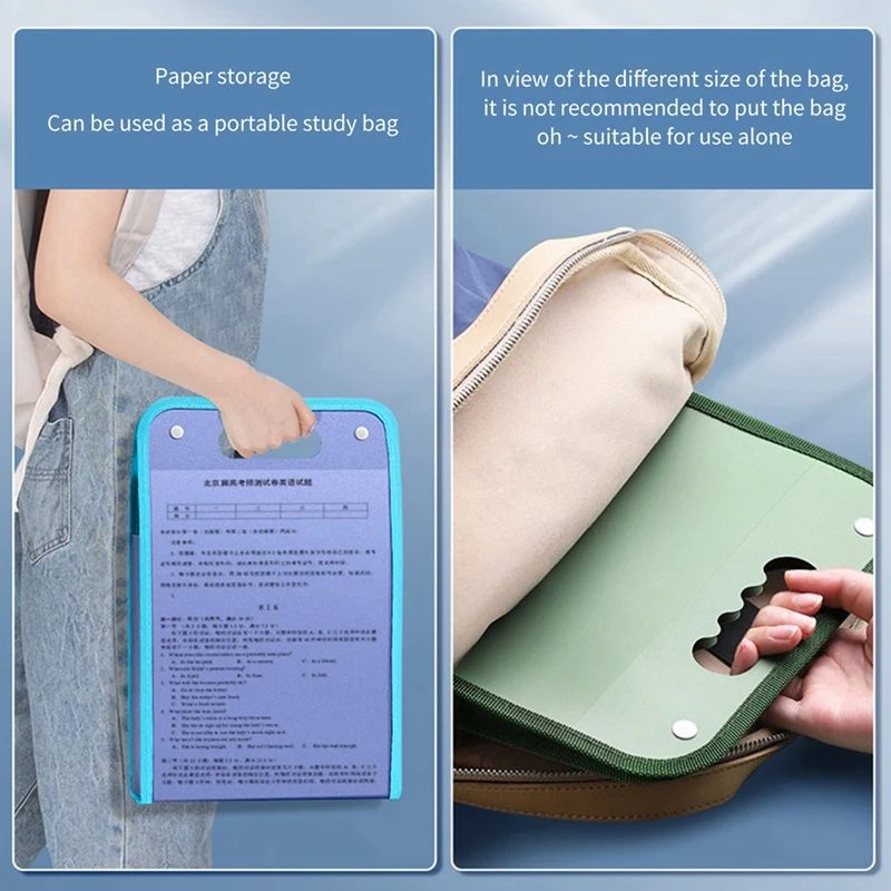 1 PCS A4 Large Capacity Portable Organ Bag 13 Layers Bill File Sorting Organizer Case 4