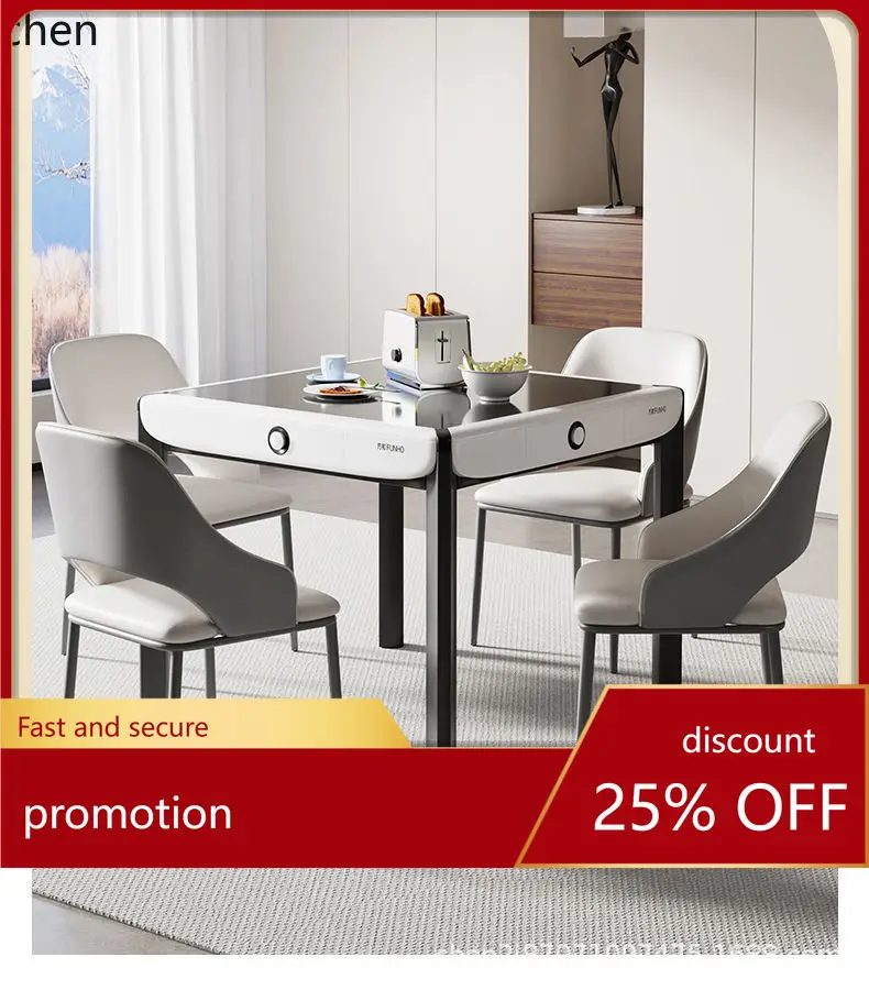 

HT Mahjong Machine Fully Automatic Home Dining Table Dual-use Bass Mahjong Table