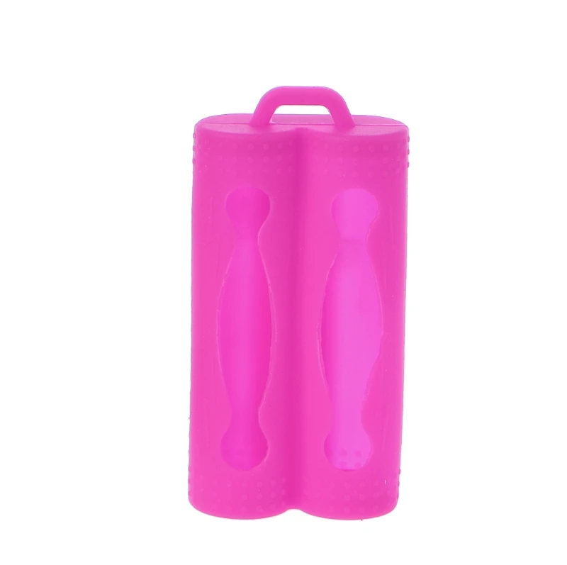 Mini Soft Silicone for Case Protective Skin Cover Storage Bag For 2x 18650 Batte