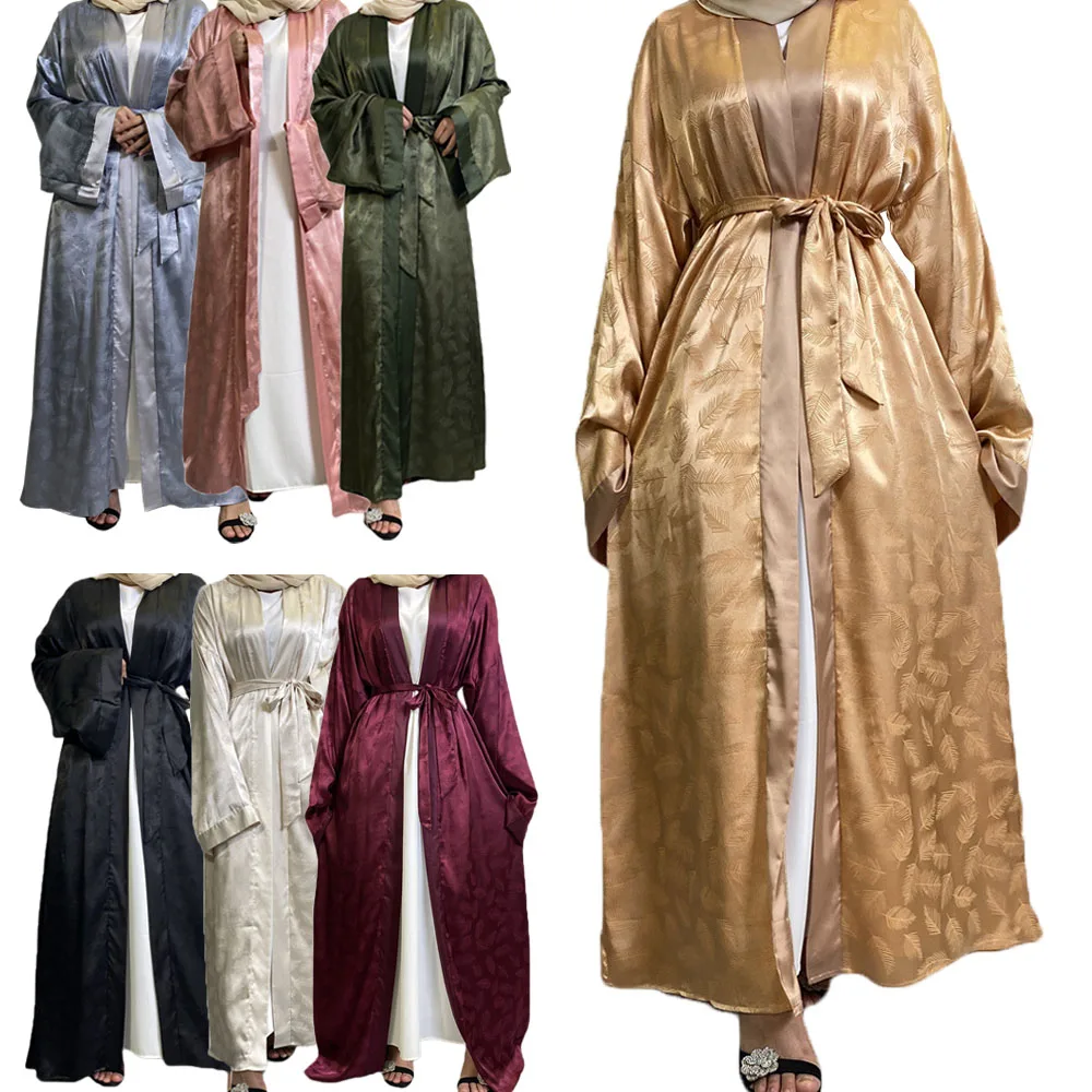 

Muslim Print Clothes Women Abaya Dubai Arab Long Sleeves Lace-up Ramadan Dress Robe Hijab Robe Turkey Caftan Marocain Abayas