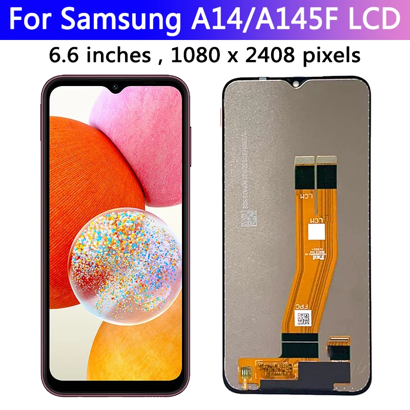 High Quality For Samsung A14 LTE LCD A145F A145M A145P Display Touch Screen Digitizer Assembly For Samsung A14 4G LCD