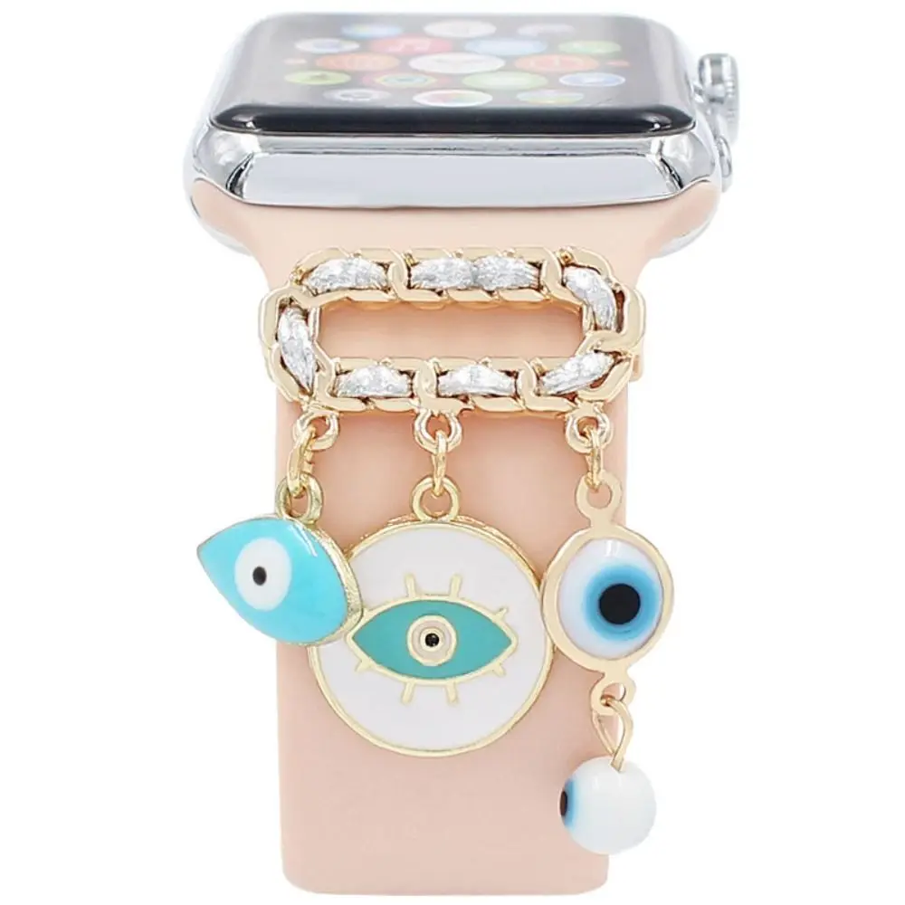 New Strap Watch Band Ornament Accessories Metal Decorative Ring Creative Fashion Wristbelt Charms for Apple Watch Band