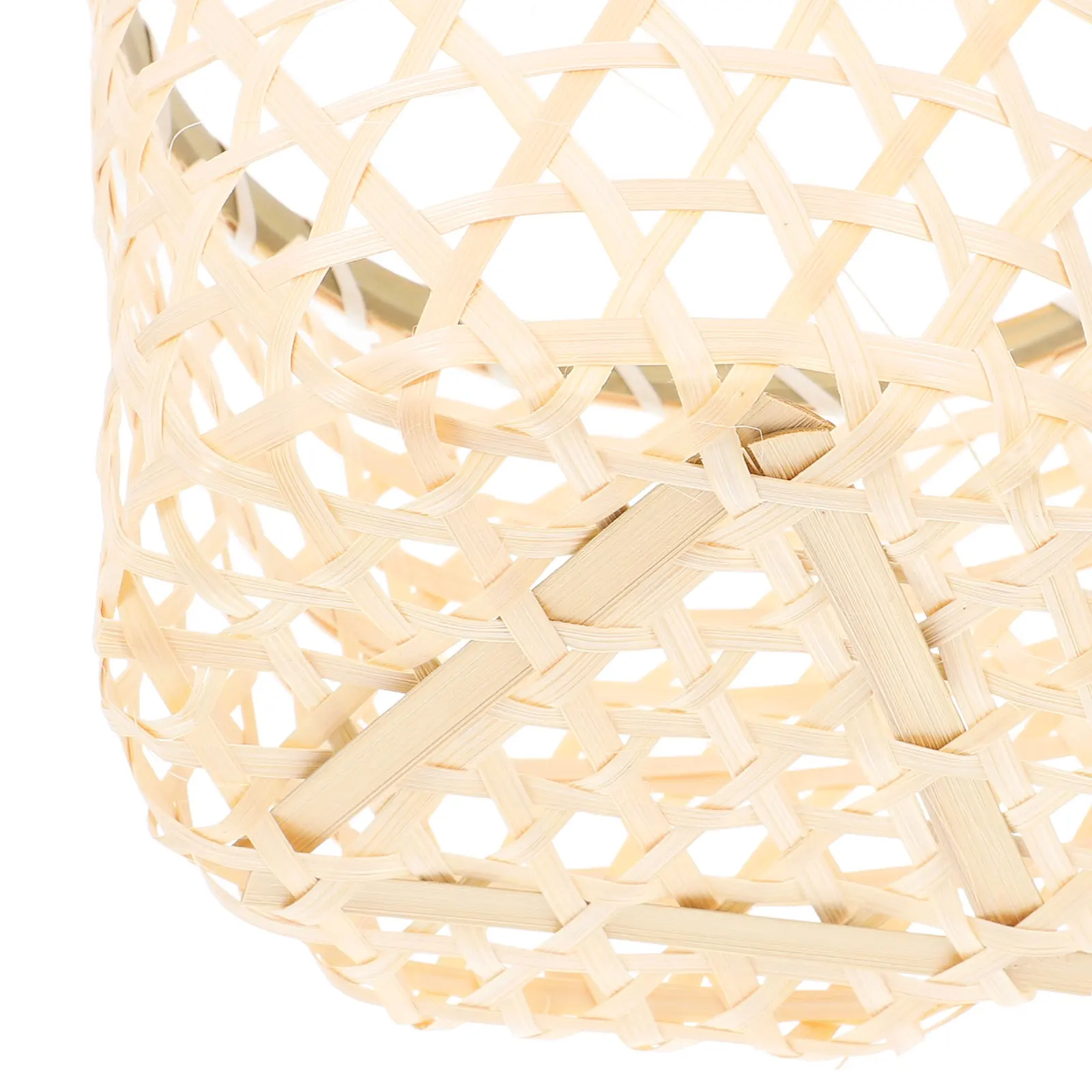 

Bamboo Woven Basket 20x17cm Handmade Storage Container Fruit Vegetable Snack Decorative Kitchen Living Room