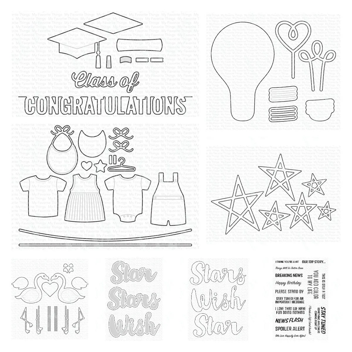 

Metal Cutting Dies for DIY Scrapbooking Crafts Stars & Wishes Clear Stamps Die Cuts Stencils Photo Album Template Decoration