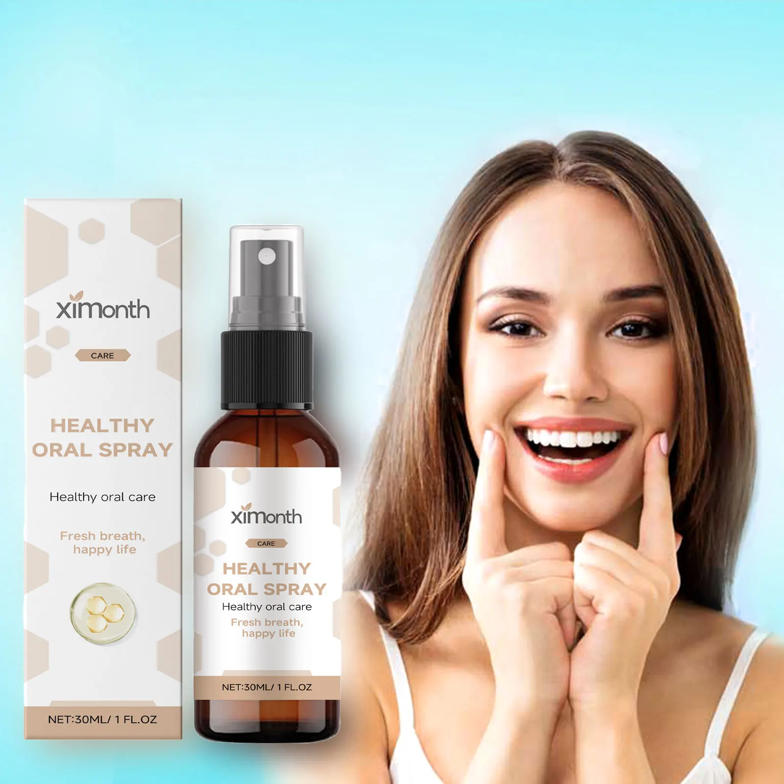 

Mint Propolis Oral Spray for Fresh Breath And Dry Mouth Confidence Boosting Oral Care Aid for Socializing And Dating