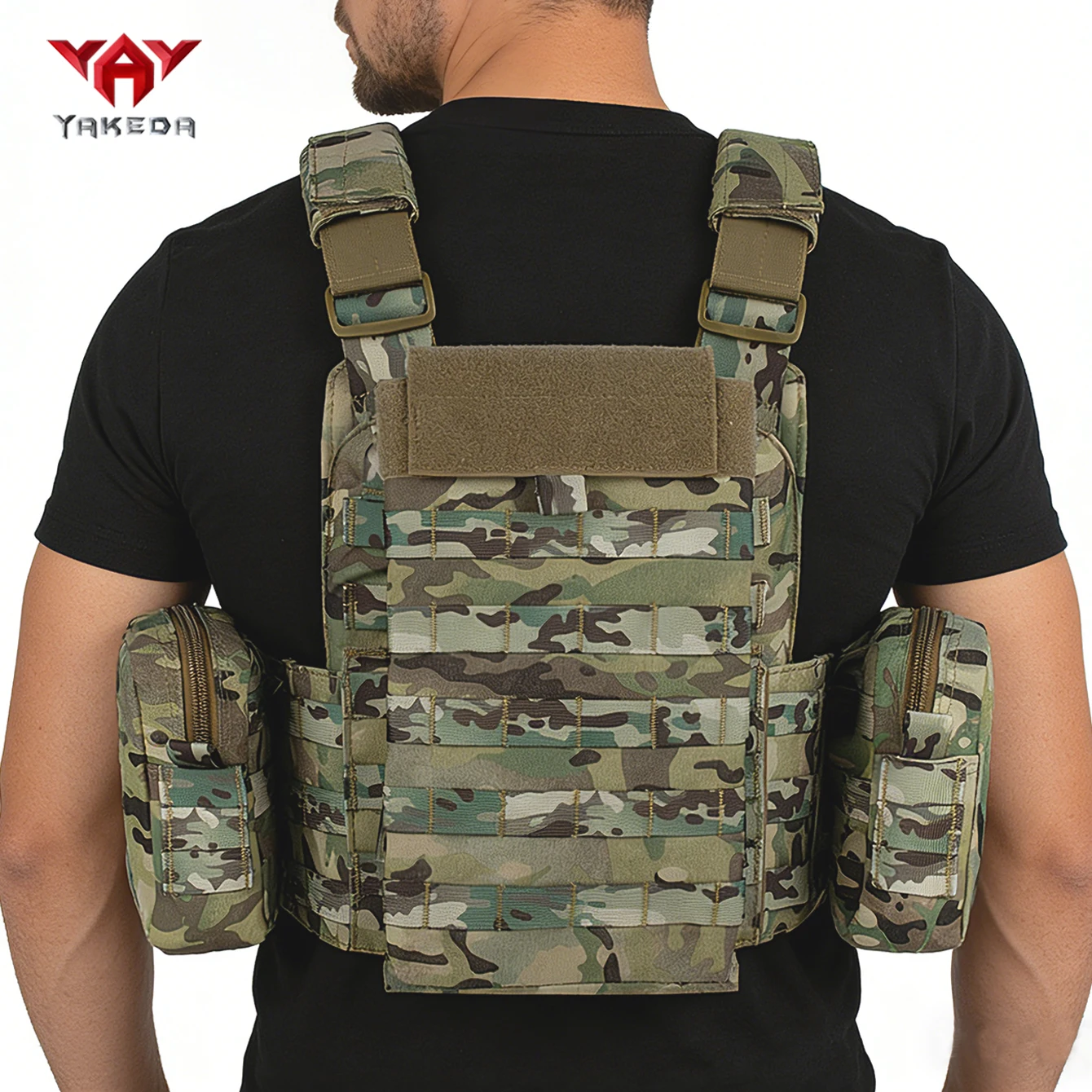 YAKEDA lightweight hunting vest with multiple independent small attachments, can be easily disassembled with one click