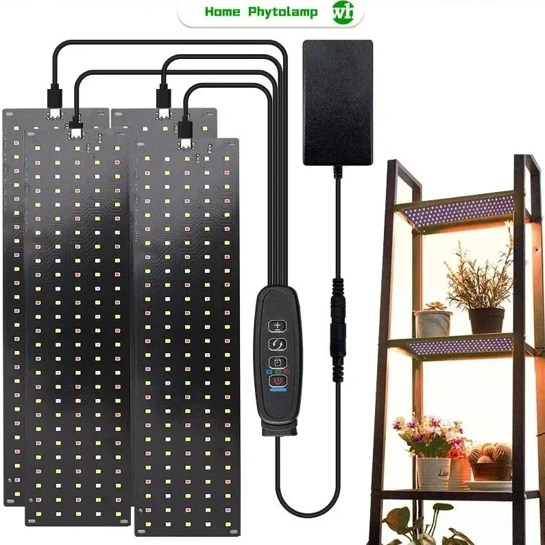 Plant Grow Light LED Cultivation Full Spectrum Dimmable Indoor Aquarium Lamp for Plants Greenhouse Timer Under Cabinet Lights