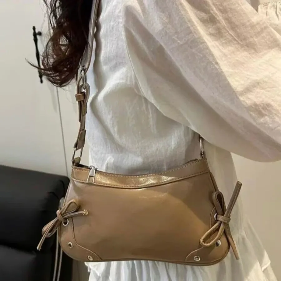 

Summer new fashion Europe and the United States senior sense of bow shoulder women's bags armpit bag hundred and gas handbag