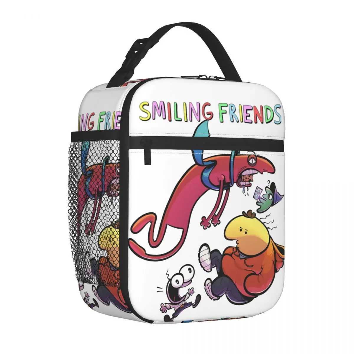 Smiling Friends Logo Insulated Lunch Bags Cooler Bag Meal Container High Capacity Tote Lunch Box Girl Boy School Travel