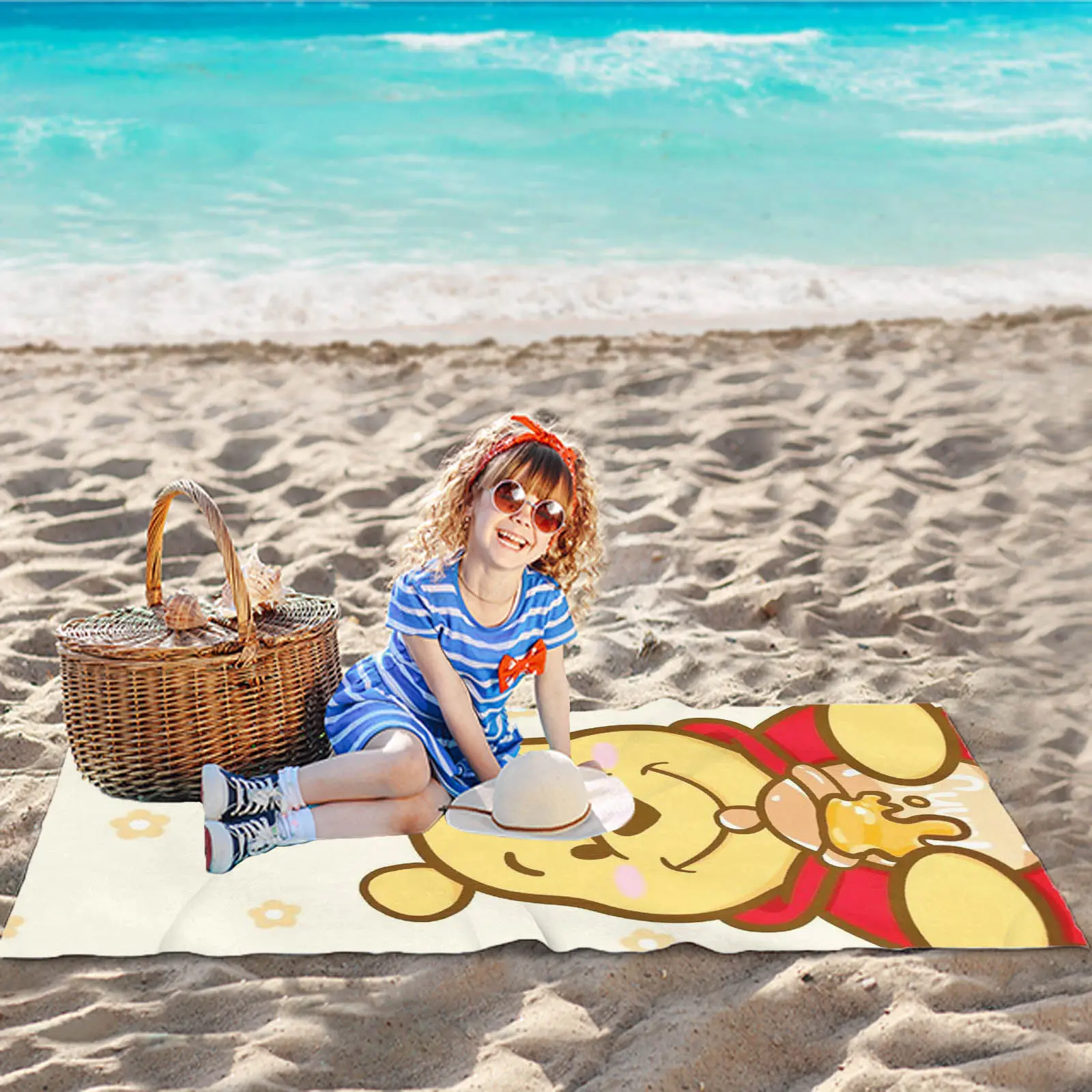 Winnie The Pooh Anime Towel Shower For Women Sauna Towels Bathroom Cotton 100% Beach Travel Bath & Items Home