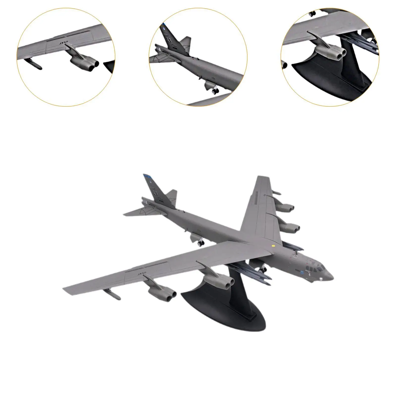 1/200 Scale B52 Fighter Model Kids Adults Tabletop Decor with Base Collection