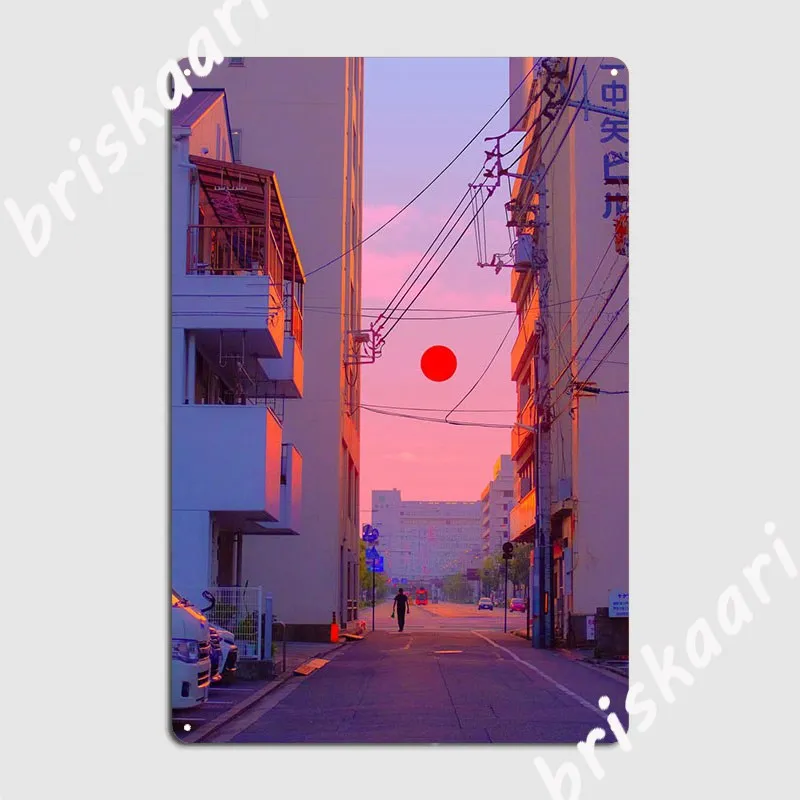 Sundown In Japan Metal Plaque Poster Plates Cinema Kitchen Bar Cave Funny Tin Sign Poster