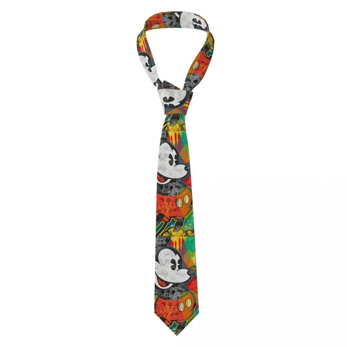 

Mickey Mouse Men Necktie Silk Polyester 8 cm Narrow Kawaii Cute Cartoon Neck Ties for Mens Shirt Accessories Cravat Business