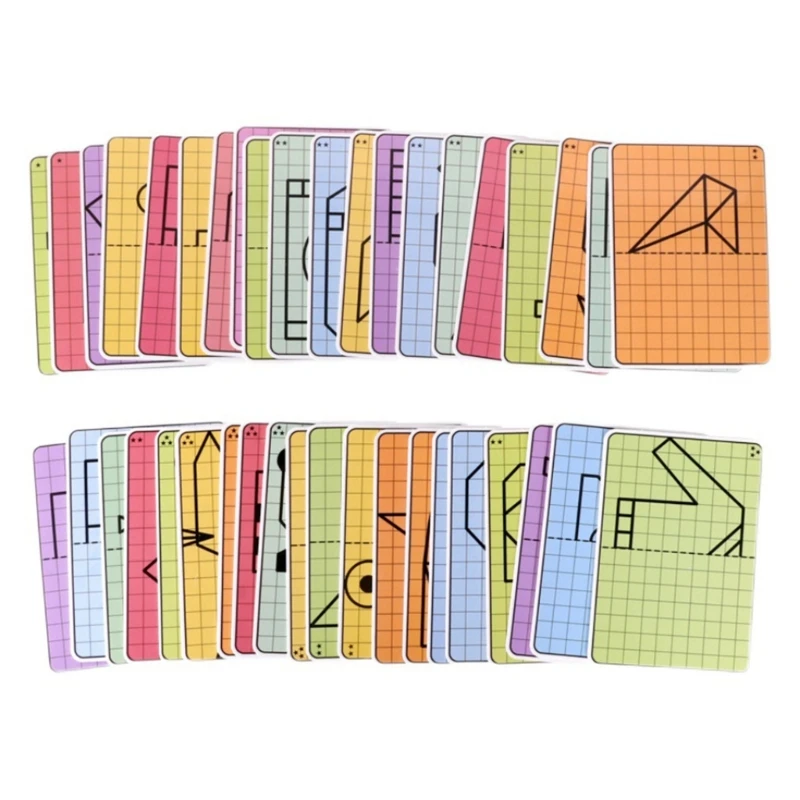 Preschoolers 40 Pack Lattice Drawing Card for Concentration and Coordination