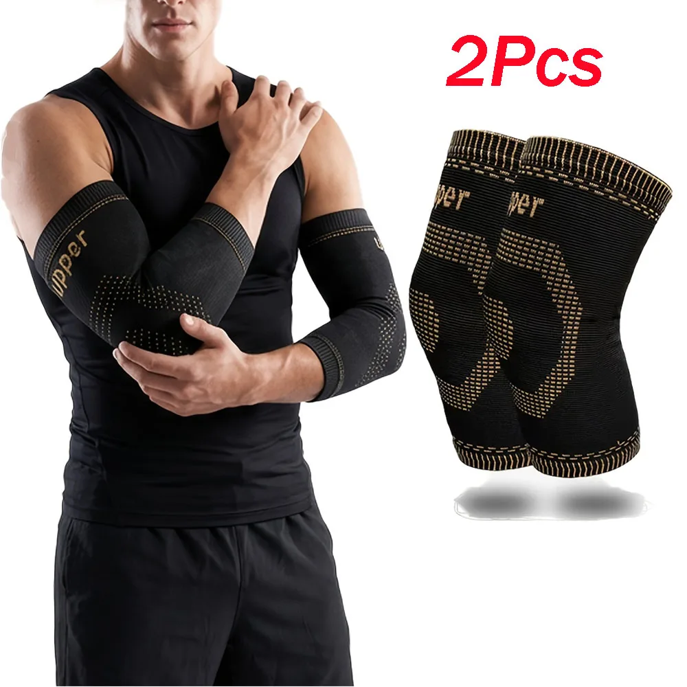 2pcs Advanced Elbow Compression Sleeve - Performance-Grade Support for Active Lifestyles -Design Elbow Brace with Strategic Padd