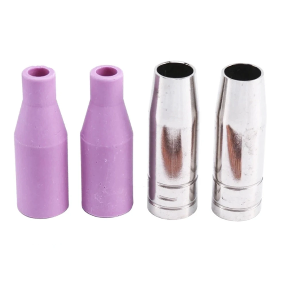 

4Pcs MB15AK MIG/MAG Gas Ceramic Nozzle Welding Tip Nozzle Shield Cup for Welding Torch