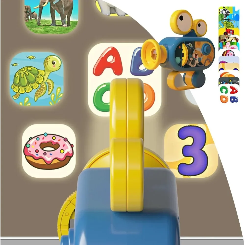 Brinquedo do bebê projetor educacional brinquedos da criança crianças brinquedo lanterna projetor para meninas meninos com multi-temático animal para a hora de dormir