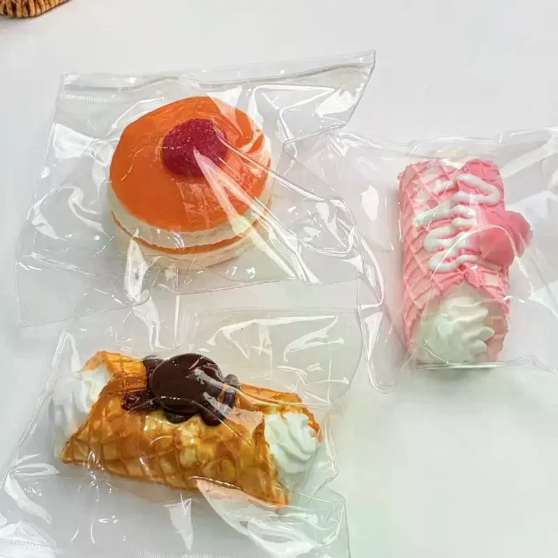 /GJ/Simulation Roll Cake Squeeze Slow Rising Stress Relief Toy TPR Food Squeeze Toy Desktop Decor Gift For Photography Prop
