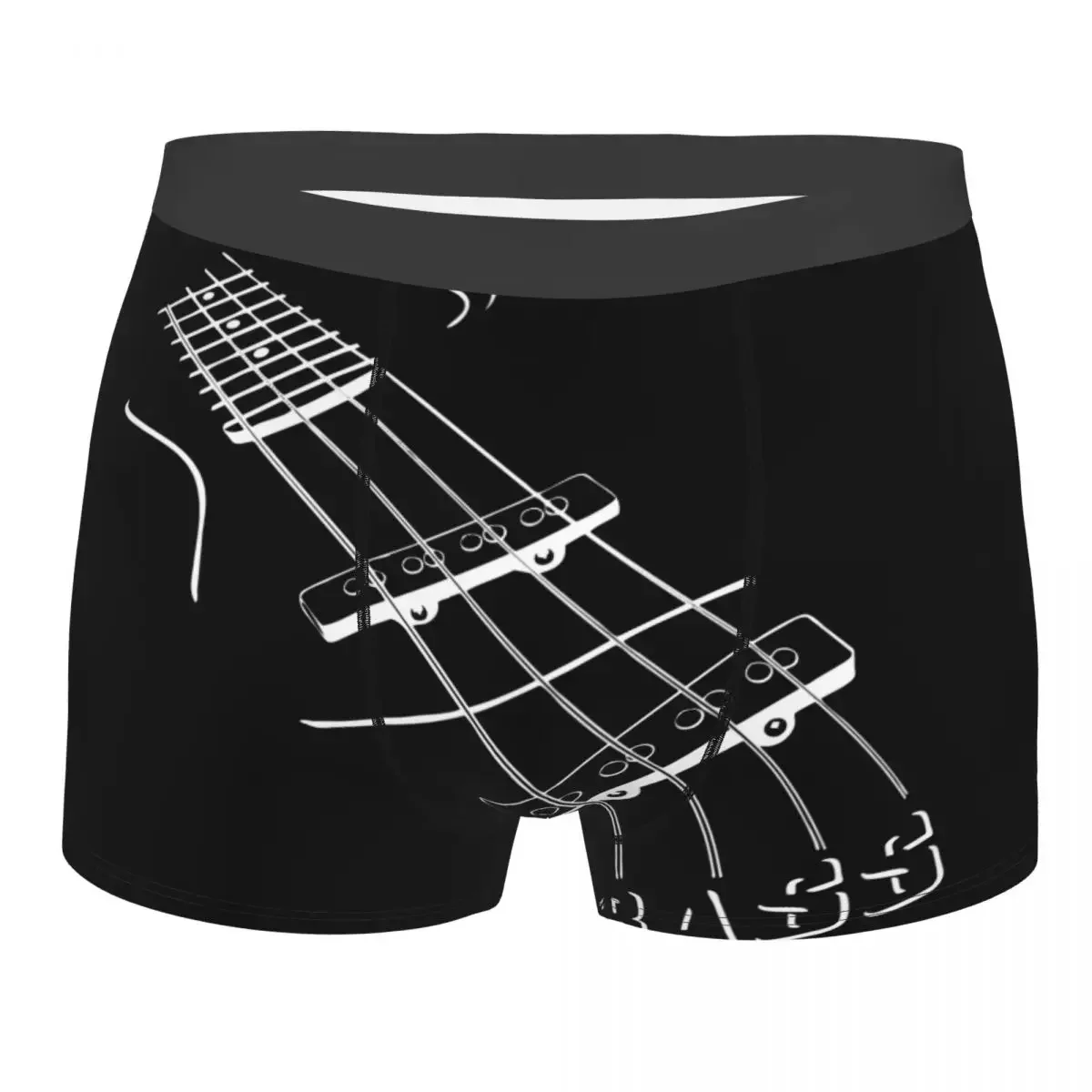 Men's Bass Guitar Underwear Humor Boxer Briefs Shorts Panties Male Breathbable Underpants S-XXL