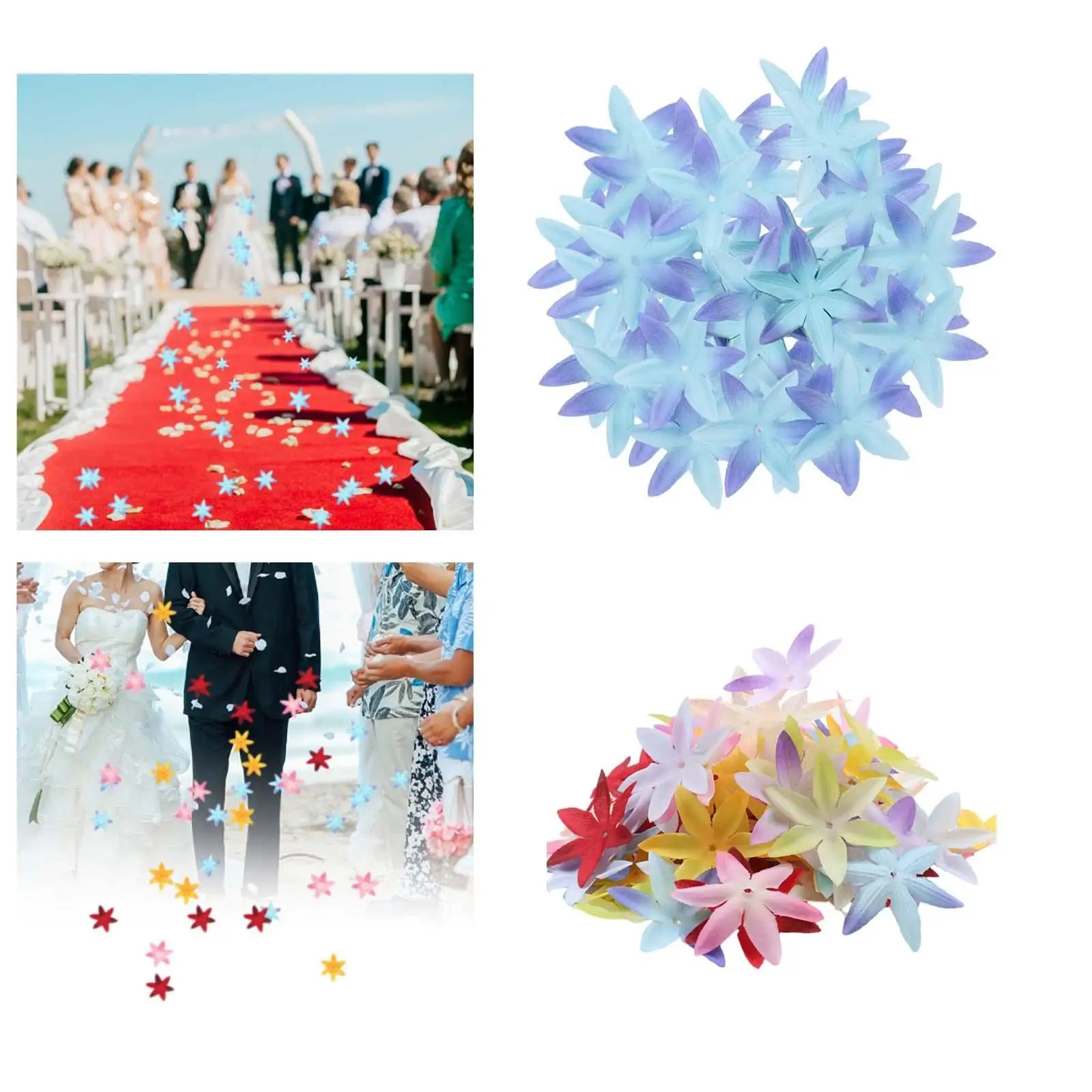 InjFlower-Pétales de fleurs artificielles, remplisseurs de vase, pétales de dispersion pour QueTable, bouquet floral, couronne de scrapbooking, maison, bureau, 500 pièces